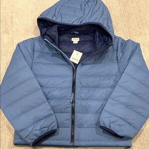J Crew Factory Thin Blue Puffer Jacket
